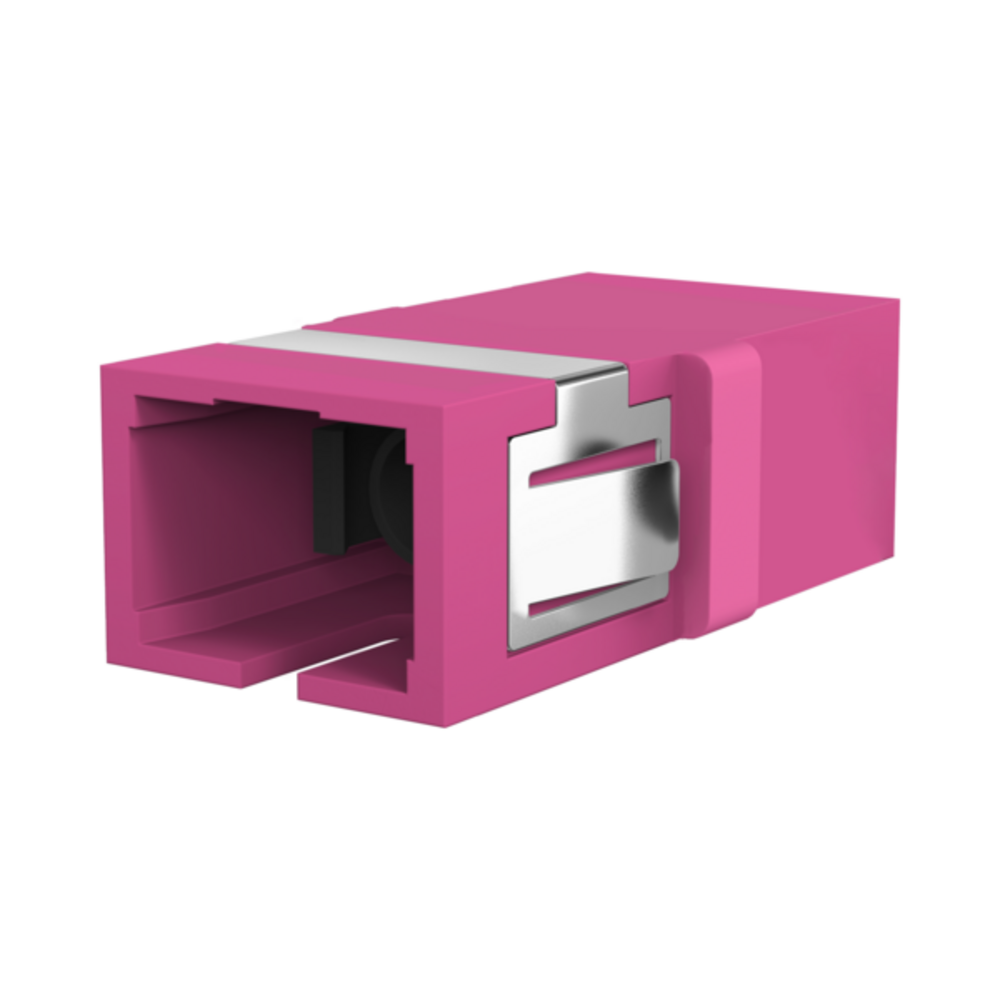 Glasfaser Kupplungen Kupplung SC Simplex OM4 erikaviolett, flanschlos - 1 VPE = 12 Stï¿½ck Glasfaser Kupplungen
