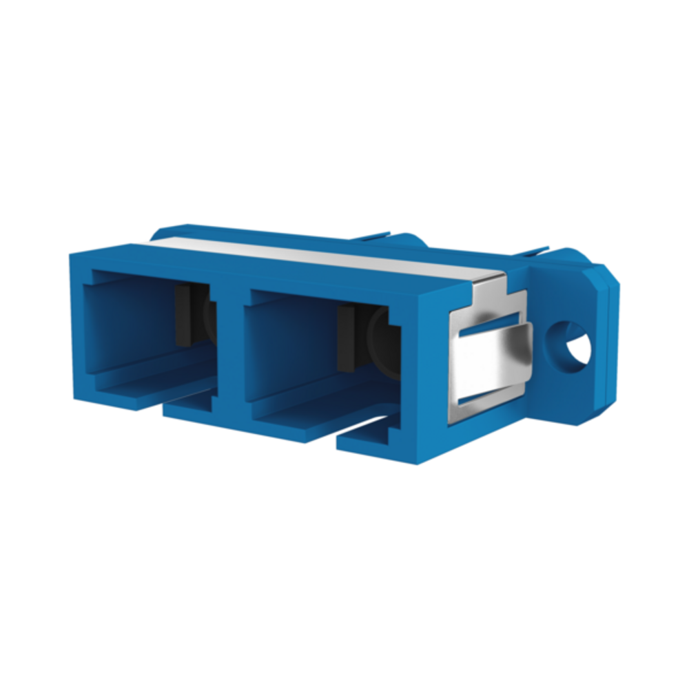 Glasfaser Kupplungen Kupplung SC-ST Duplex OS2 blau,  - 1 VPE = 12 Stï¿½ck Glasfaser Kupplungen