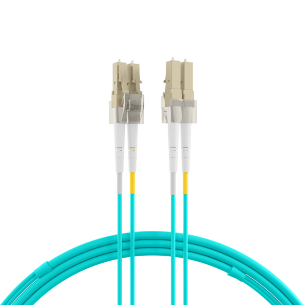 Glasfaser Patchkabel Duplex Patchkabel LC-LC OM3, 40m LSZH 2mm aqua - 1 VPE = 4 Stï¿½ck Glasfaser Patchkabel