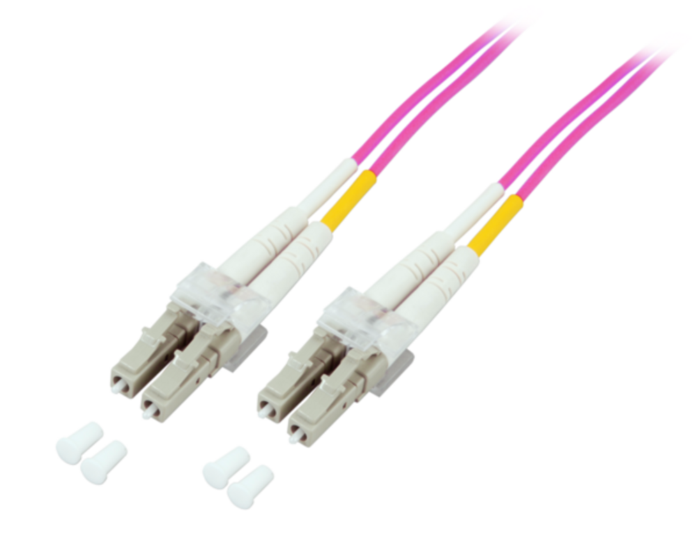 Glasfaser Patchkabel Duplex Patchkabel LC-LC OM4, 40m LSZH 2mm erikaviolett - 1 VPE = 4 Stï¿½ck