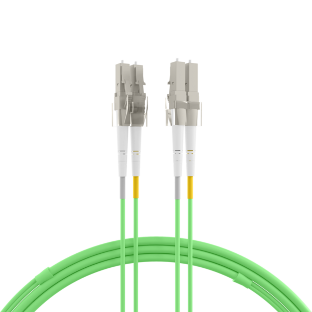 Glasfaser Patchkabel Duplex Patchkabel LC-LC OM5, 2m LSZH 2mm limettengrün - 1 VPE = 10 Stï¿½ck