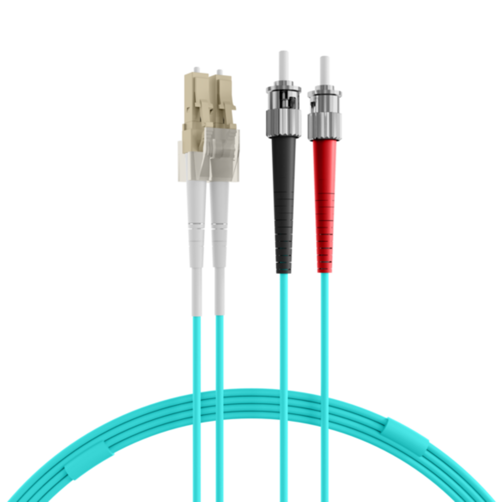 Glasfaser Patchkabel Duplex Patchkabel LC-ST OM3, 35m LSZH 2mm aqua - 1 VPE = 4 Stï¿½ck Glasfaser Patchkabel