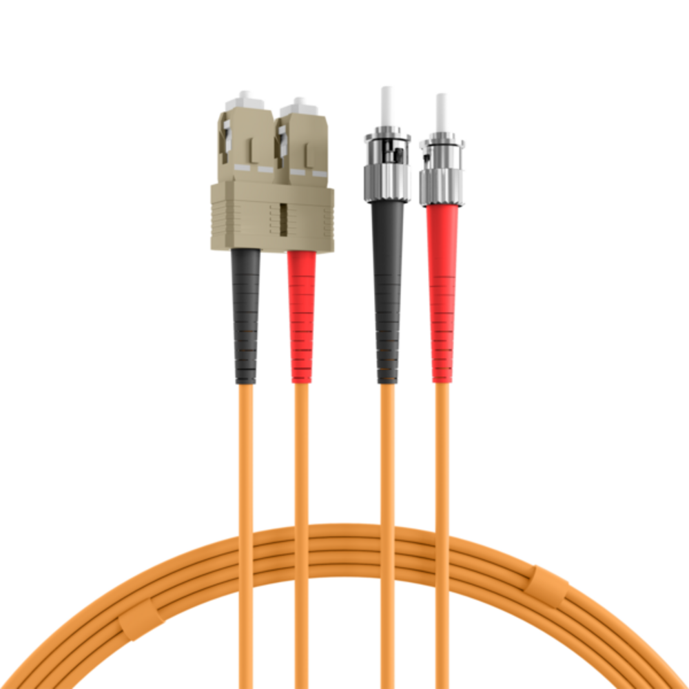 Glasfaser Patchkabel Duplex Patchkabel SC-ST OM2, 5m LSZH 3mm orange - 1 VPE = 10 Stï¿½ck Glasfaser Patchkabel