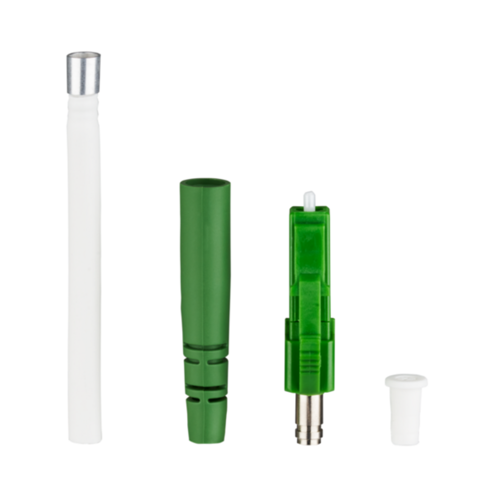 Glasfaser Stecker  Stecker LC/APC SM 2,0mm, Stecker (grün) Knickschutz (grün) - 1 VPE = 100 Stück Glasfaser Stecker