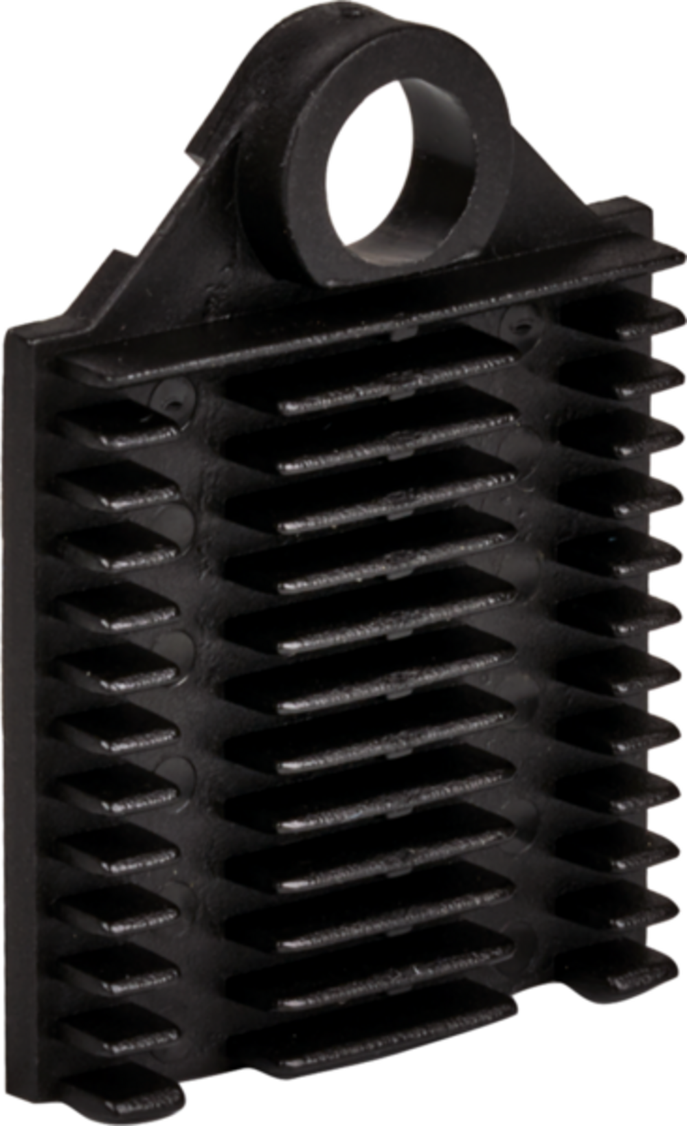 Glasfaser Verteiler Spleißhalter für 12 x Crimpspleißschutz, schwarz - 1 VPE = 12 Stück
