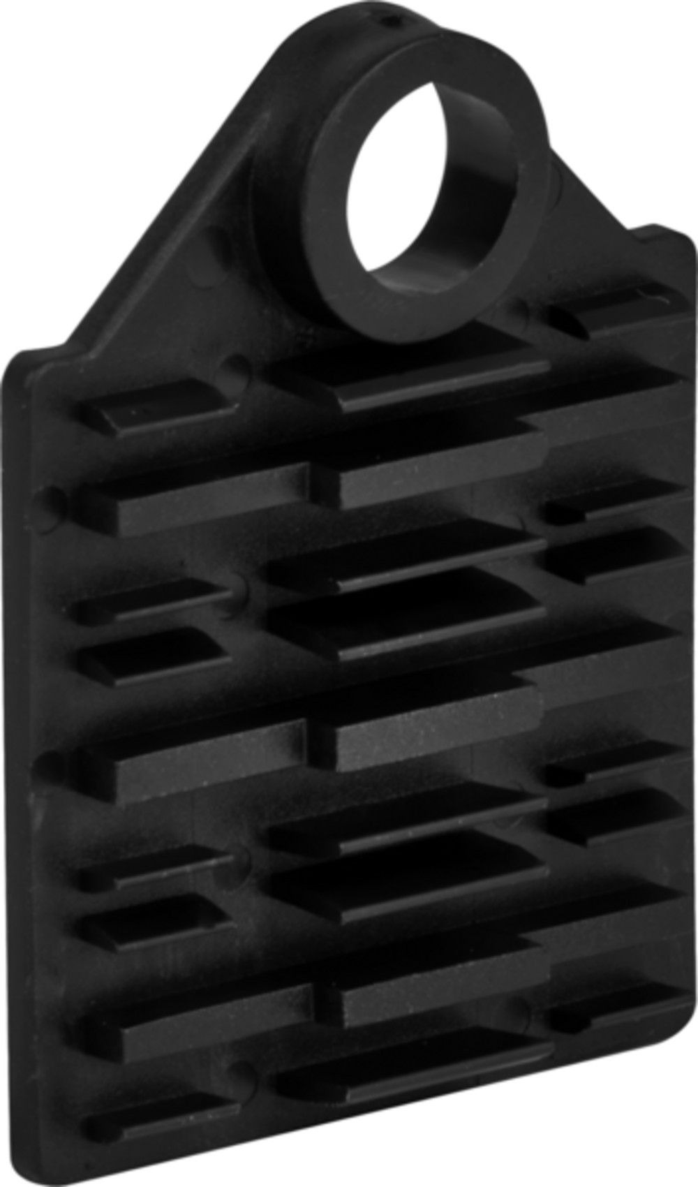Glasfaser Verteiler Spleißhalter für 6x Schrumpfspleißschutz, schwarz - 1 VPE = 12 Stück