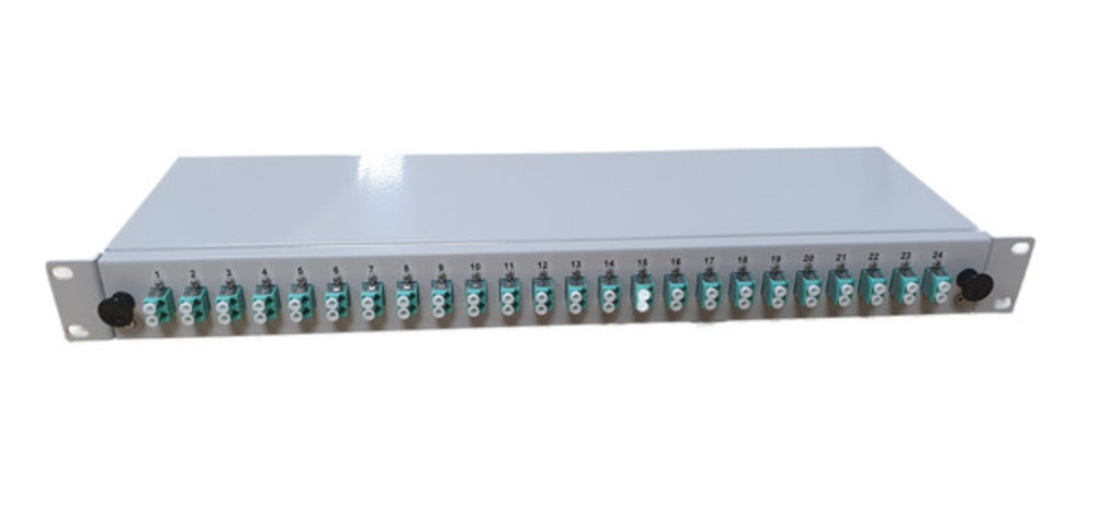 Glasfaser Verteiler Teilbestückte Breakoutbox mit 12, LC-Duplex Kupplungen OM2 - 1 VPE = 6 Stï¿½ck Glasfaser Verteiler