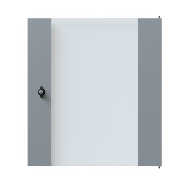 Glastür für X-Rack Wandgehäuse -- 12HE grau RAL7035 3/3