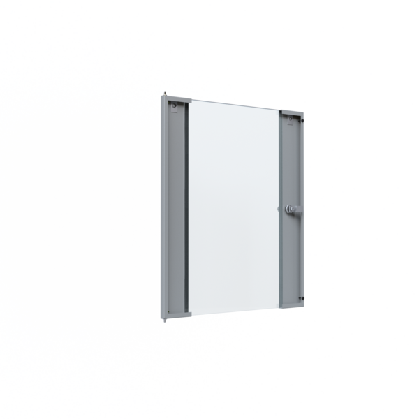 Glastür für X-Rack Wandgehäuse -- 15HE grau RAL7035 3/3