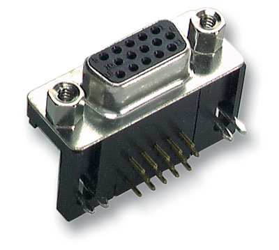 HD-DSub Buchse 9.4 mm, E-HDF 15 A-KG/T1 --