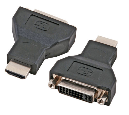 HDMI?-DVI Adapter, HDMI?-A auf DVI-D 24+1, St.-Bu., schwarz HDMI?-DVI Adapter, HDMI?-A auf DVI-D 24+1, St.-Bu., schwarz