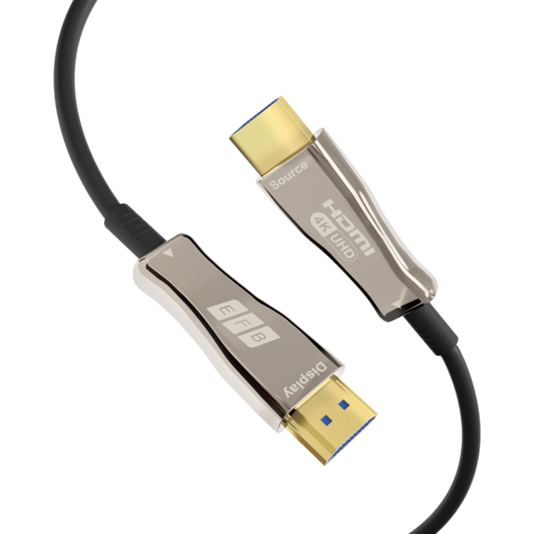 HDMI Glasfaserkabel AOC aktiv 4K60Hz 18 Gbit/s -- 20m schwarz komp. mit HDMI 2.0