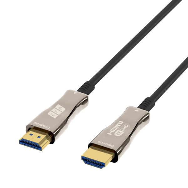 HDMI Glasfaserkabel AOC aktiv 4K60Hz 18 Gbit/s -- 50m schwarz komp. mit HDMI 2.0