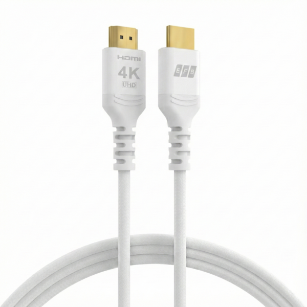 HDMI Kabel High-Speed m.Ethernet 4K60Hz 18 Gbit/s, 0,5m weiß komp. mit HDMI 2.0 HDMI