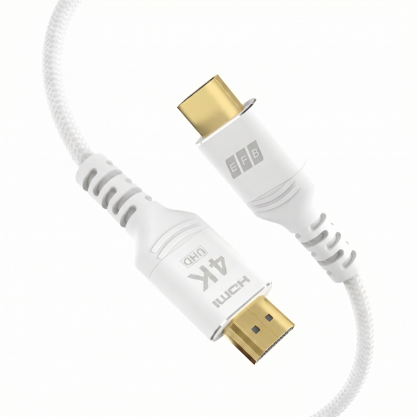 HDMI Kabel High-Speed m.Ethernet 4K60Hz 18 Gbit/s, 0,5m weiß komp. mit HDMI 2.0