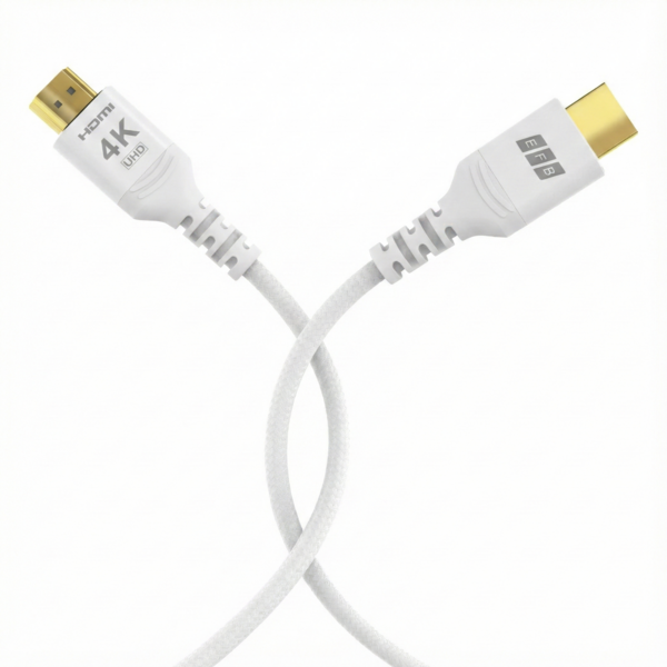 HDMI Kabel High-Speed m.Ethernet 4K60Hz 18 Gbit/s, 3m weiß komp. mit HDMI 2.0
