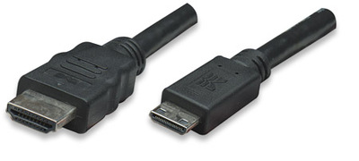 HDMI Kabel High Speed with Ethernet mit Mini HDMI Schwarz 1,8 m HDMI Kabel High Speed with Ethernet mit Mini HDMI Schwarz 1,8 m