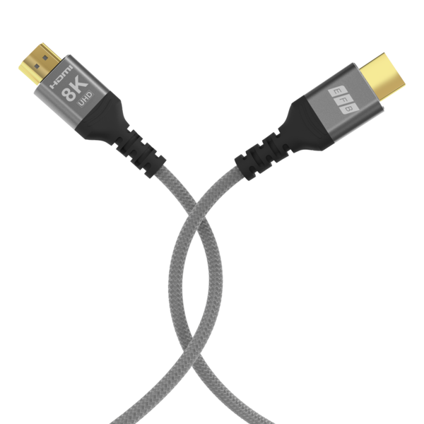 HDMI Kabel Ultra High-Speed 8K60Hz 48 Gbit/s -- 1m grau komp. mit HDMI 2.1/2.0