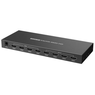 HDMI Matrix Switch 4IN-4OUT 4K@60Hz UHD 3D -- Bandbreite: 600MHz, IR Fernbedienung