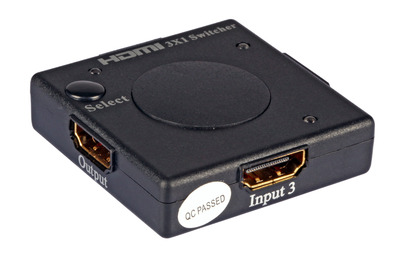 HDMI Switch 3-Port, unterstützt -- 3D/1080p, HDCP