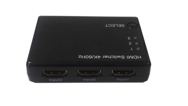 HDMI Switch 3-Port, unterstützt -- 3D/1080p, HDCP, inkl. Fernbedienung