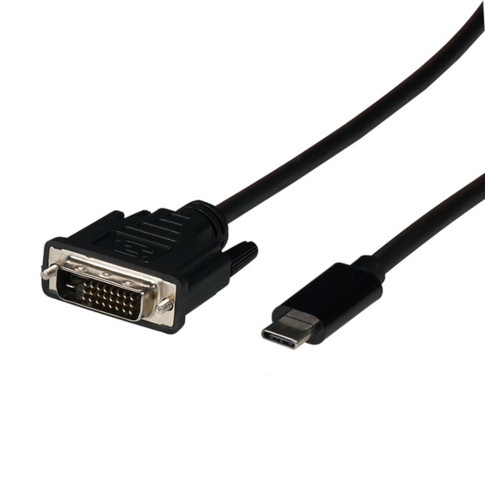 HDMI USB Typ C - DVI-D Kabel, USB Typ-C, Stecker - DVI-D Stecker, 1080P, 2m - 1 VPE = 120 Stï¿½ck HDMI