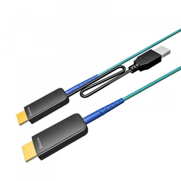 HDMl 2.1 Reines Glasfaserkabel, 100m, 8K@60Hz/4K@120Hz 48Gbps