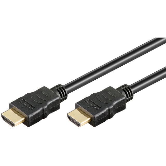 High Speed HDMI Kabel mit Ethernet, schwarz, 1m