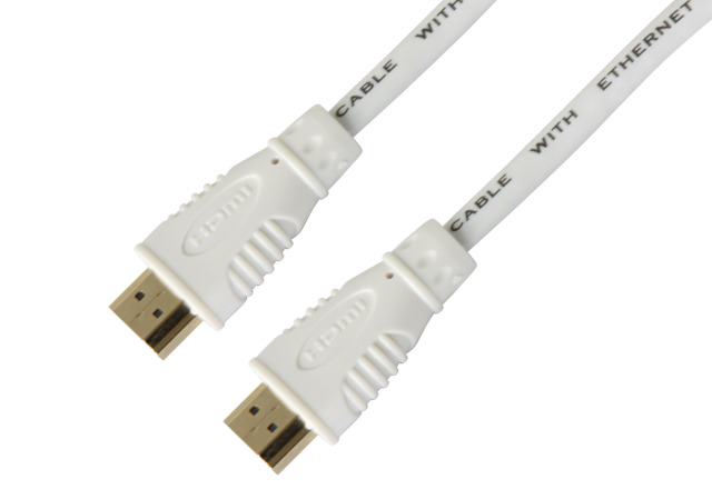 High Speed HDMI Kabel mit Ethernet, weiß, 1m