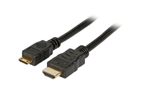 HighSpeed HDMI? Kabel mit Eth. A-Mini-C, St.-St., 2,0m, schwarz