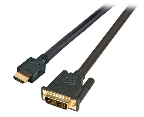 HighSpeed HDMI? Kabel mit Eth. HDMI A - DVI-D 18+1, St.-St., 1,0m, schwarz