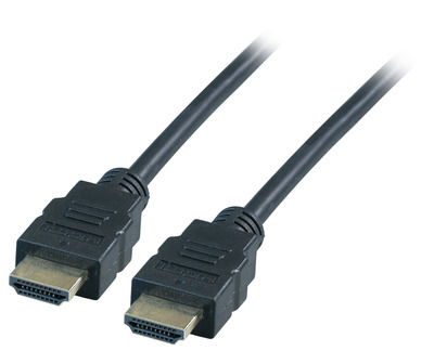 HighSpeed HDMI Kabel with Ethernet 4K30Hz, A-A St-St, 1m, schwarz