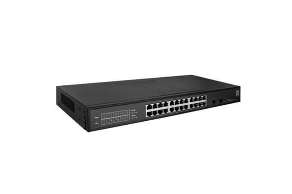 Hilbert 26-Port Gigabit Smart Lite Switch, 24 x Gigabit RJ45 2 x Gigabit SFP LAN Switch