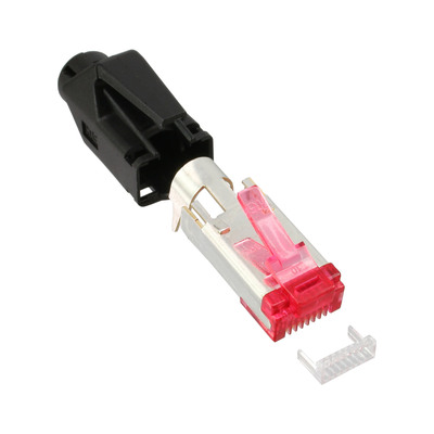 Hirose Crimpstecker Cat. 6 TM21, Knickschutz schwarz, 10er Pack Hirose Crimpstecker Cat. 6 TM21, Knickschutz schwarz, 10er Pack