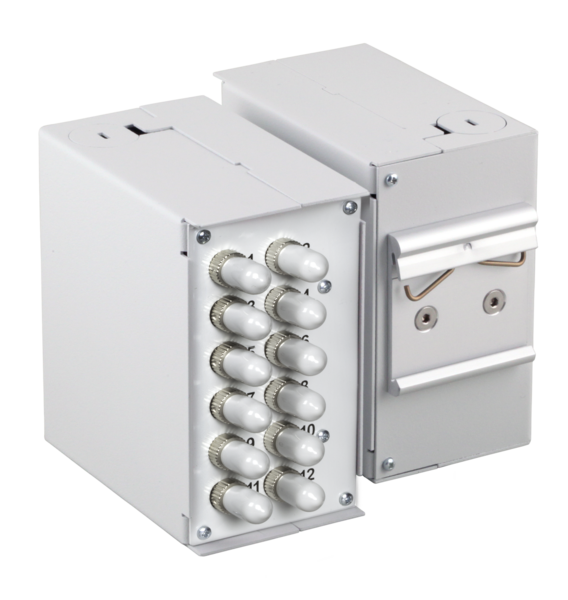 Hutschienenbox Frontblende leer -- für 12x ST-Simplex