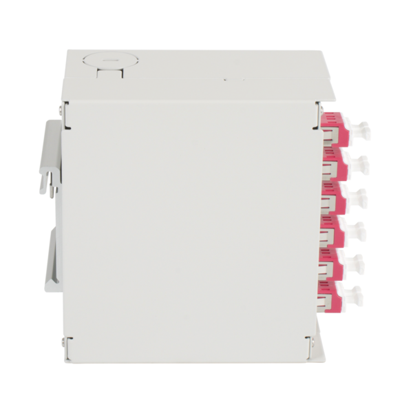 Hutschienenbox OM4 6xLC-Duplex Kupplung -- ohne Pigtails