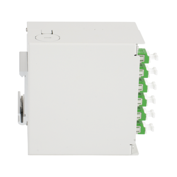 Hutschienenbox OS2 6xLC/APC-Duplex Kupplung -- ohne Pigtails