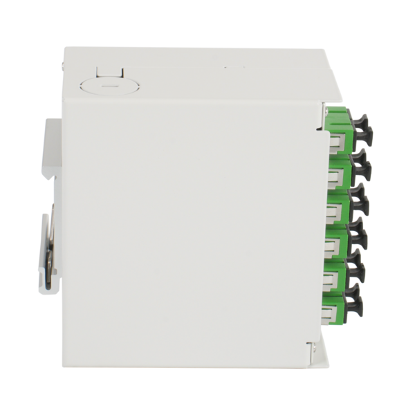 Hutschienenbox OS2 6xSC/APC-Duplex Kupplung -- ohne Pigtails