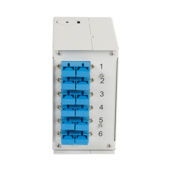 Hutschienenbox OS2 6xSC-Duplex Kupplung -- ohne Pigtails
