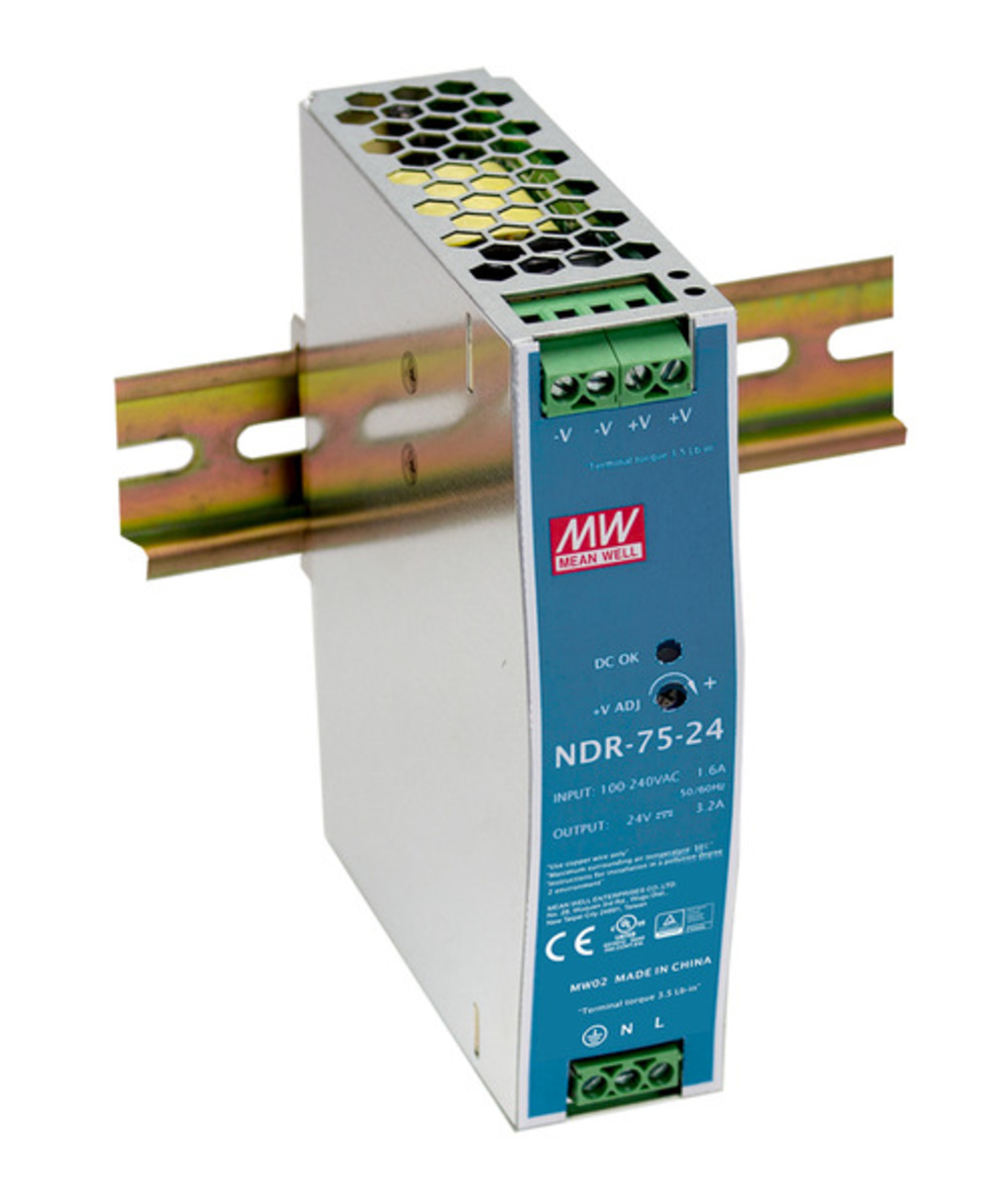 Industrial Ethernet  Hutschienen-Netzteil 24V, 5A, 120W, Mean Well - 1 VPE = 20 Stück Industrial Ethernet