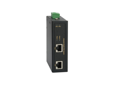 Industrieller Gigabit PoE-Hutschienen Injektor -- 802.3at, PoE+ 36 W, 12-56 V DC