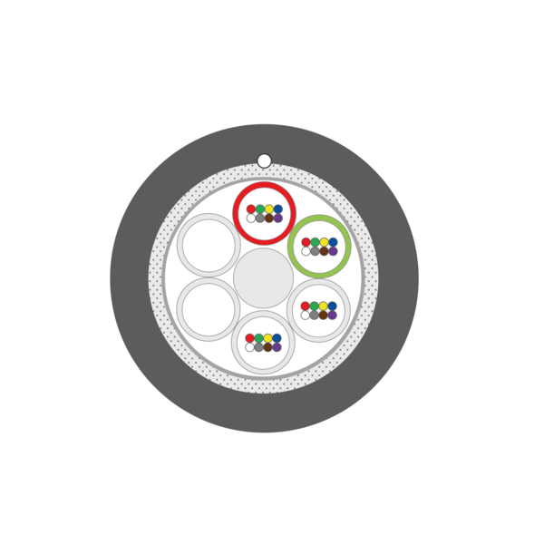 INFRALAN© A-DQ(ZN)B2Y OM2 48G (4x12) -- Fca 5000N schwarz 11,1mm