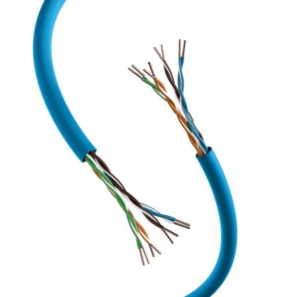 INFRALAN® Cat.6A 500 AWG23, U/UTP 4P CPR -- B2ca, RAL5015 blau, 305m
