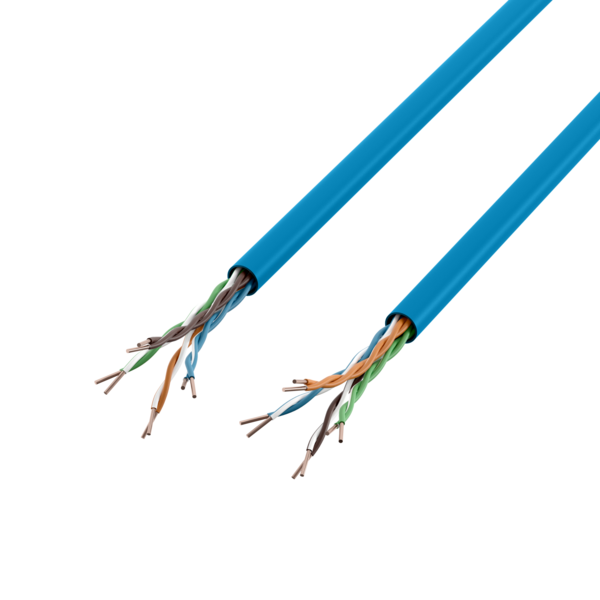 INFRALAN® Cat.6A 500 AWG23 U/UTP 4P CPR -- B2ca RAL5015 blau 500m