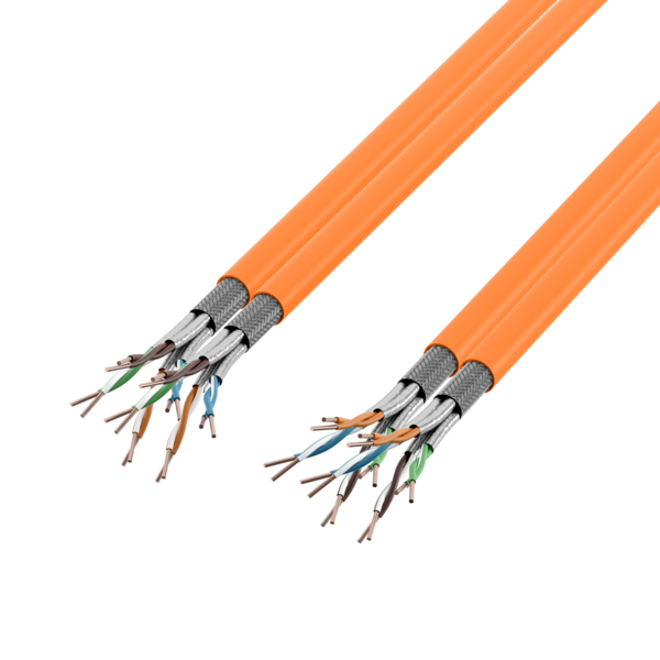 INFRALAN® Cat.7 1000 AWG23, S/FTP 2x4P -- CPR Cca, orange, 500m