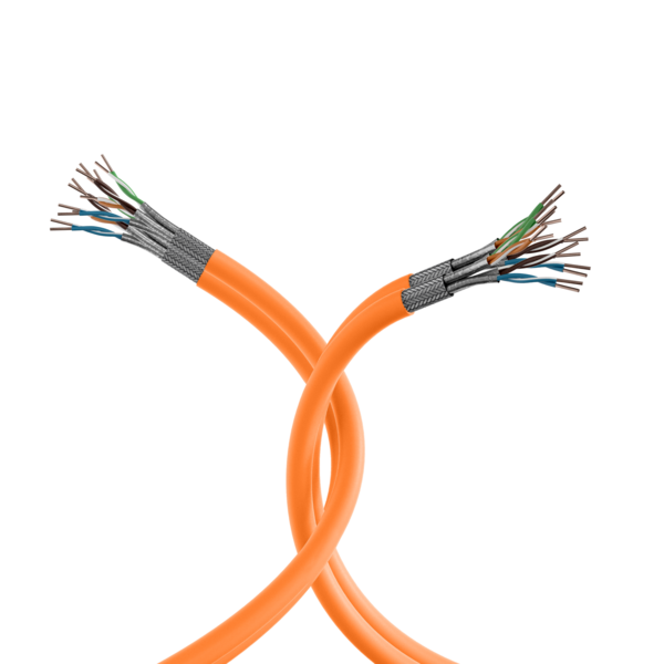 INFRALAN Cat.7 1000 AWG23 S/FTP 2x4P CPR Cca -- orange, 500m