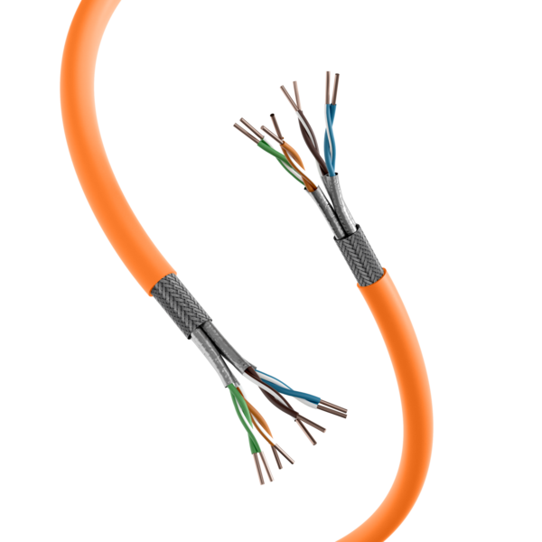 INFRALAN Cat.7 1000 AWG23 S/FTP 4P CPR Cca -- orange, 500m