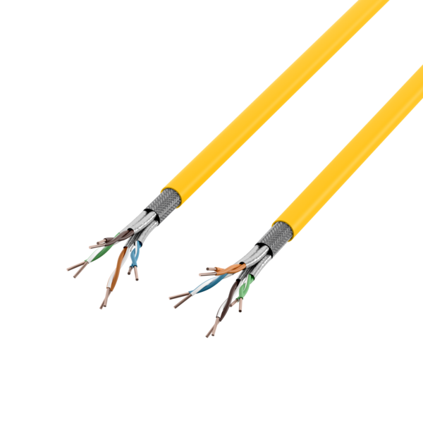 INFRALAN© Cat.7A 1500 AWG22,S/FTP 4P -- CPR Cca, 25 GBit/s ready, melonengelb RAL1028