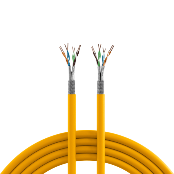 INFRALAN Cat.7A 1500 AWG22 S/FTP 4P CPR Cca -- melonengelb RAL1028