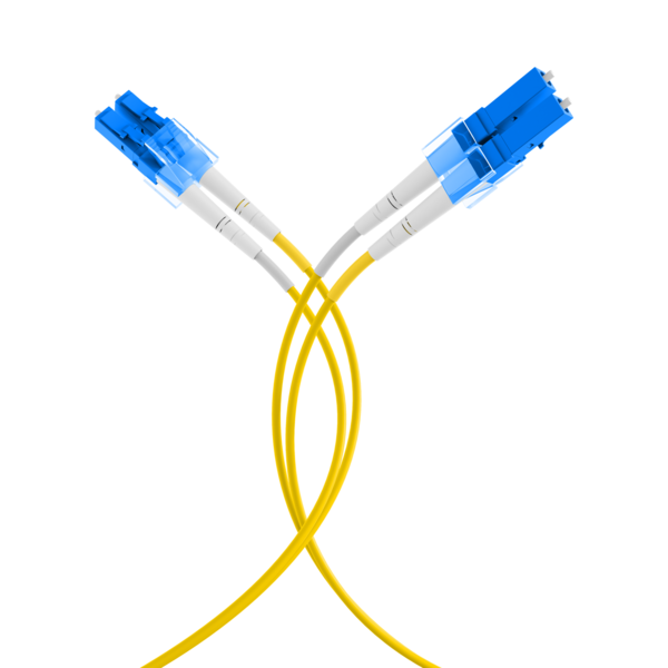 INFRALAN© Duplex Patchkabel Flat-Twin LC-LC OS2 -- 5m LSZH 3x5mm gelb G652D